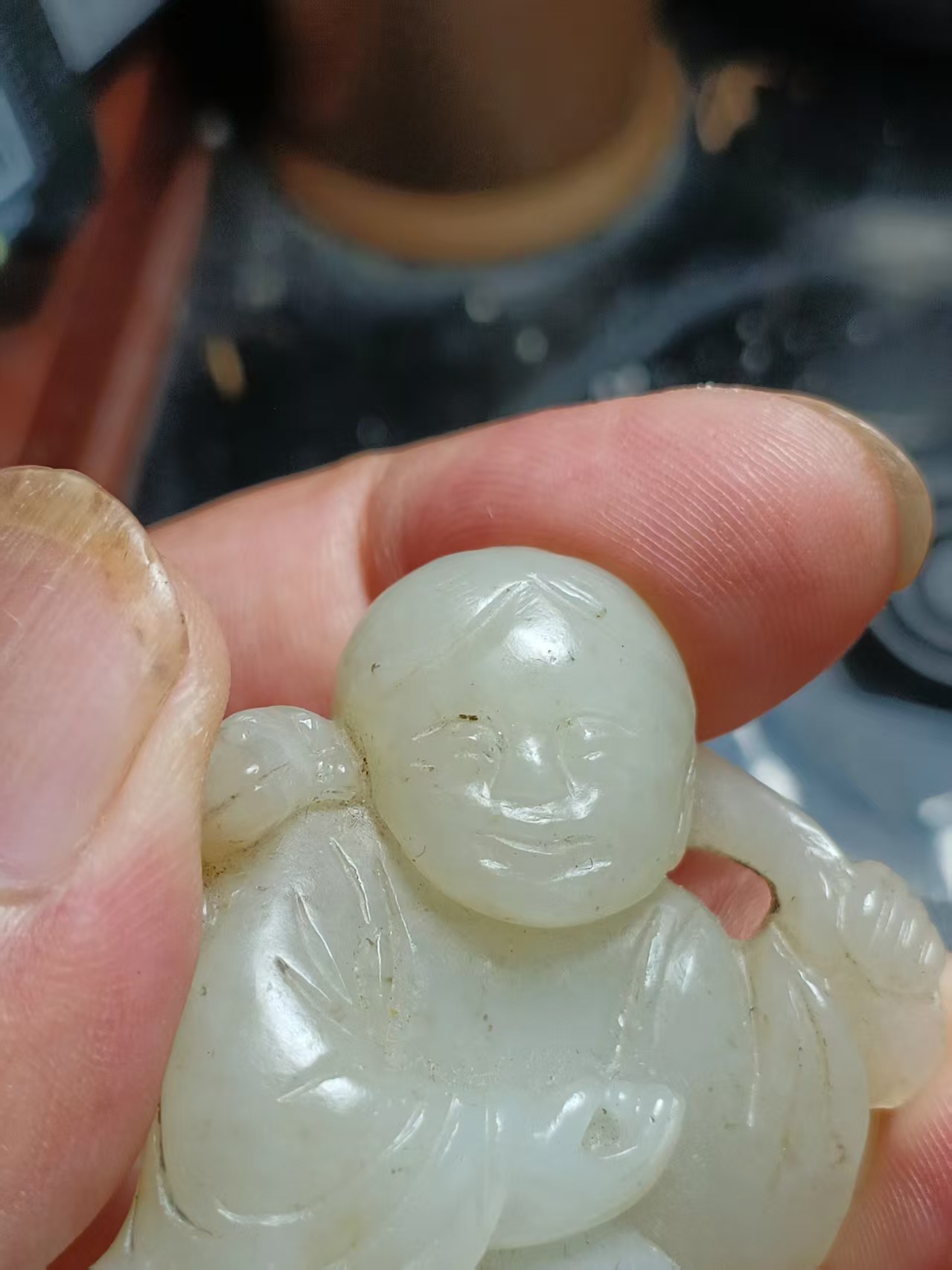 明清和田玉童子