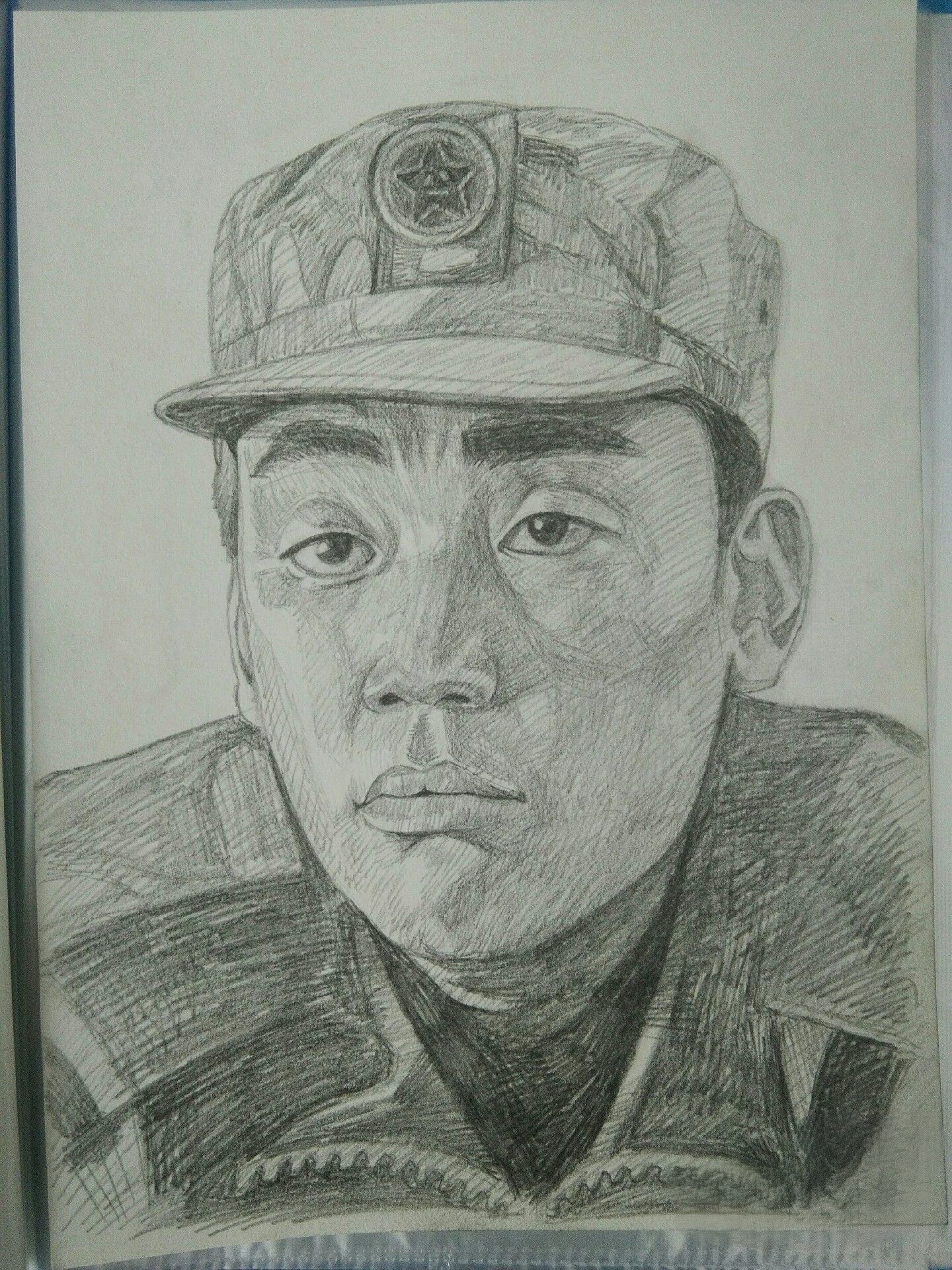 王宝强版许三多素描形象,请少一点吐槽,多一点鼓励!