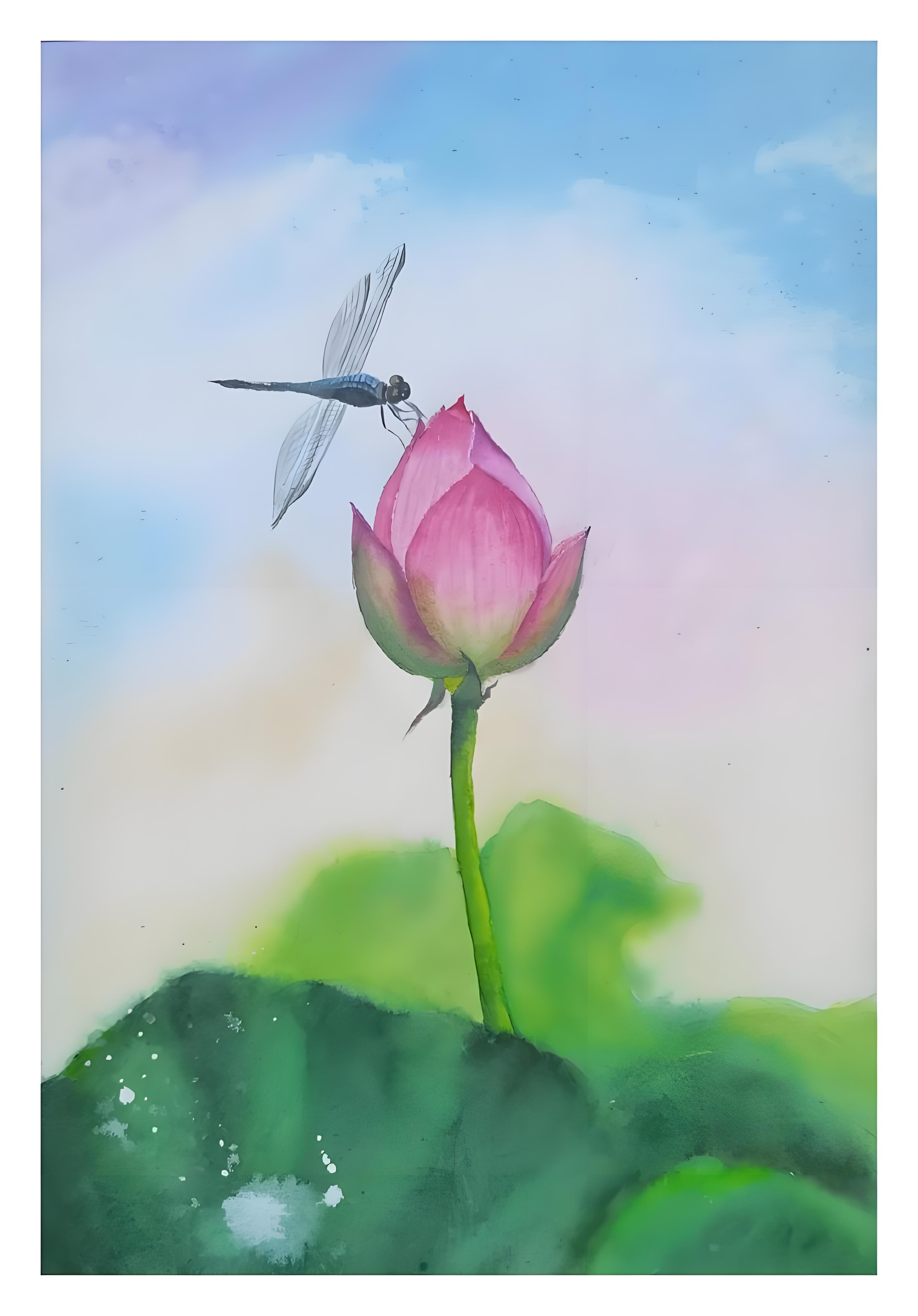 热点引擎计划#蜻蜓水彩画蜻蜓插画蜻蜓最经典十幅画蜻蜓图画绘本蜻蜓