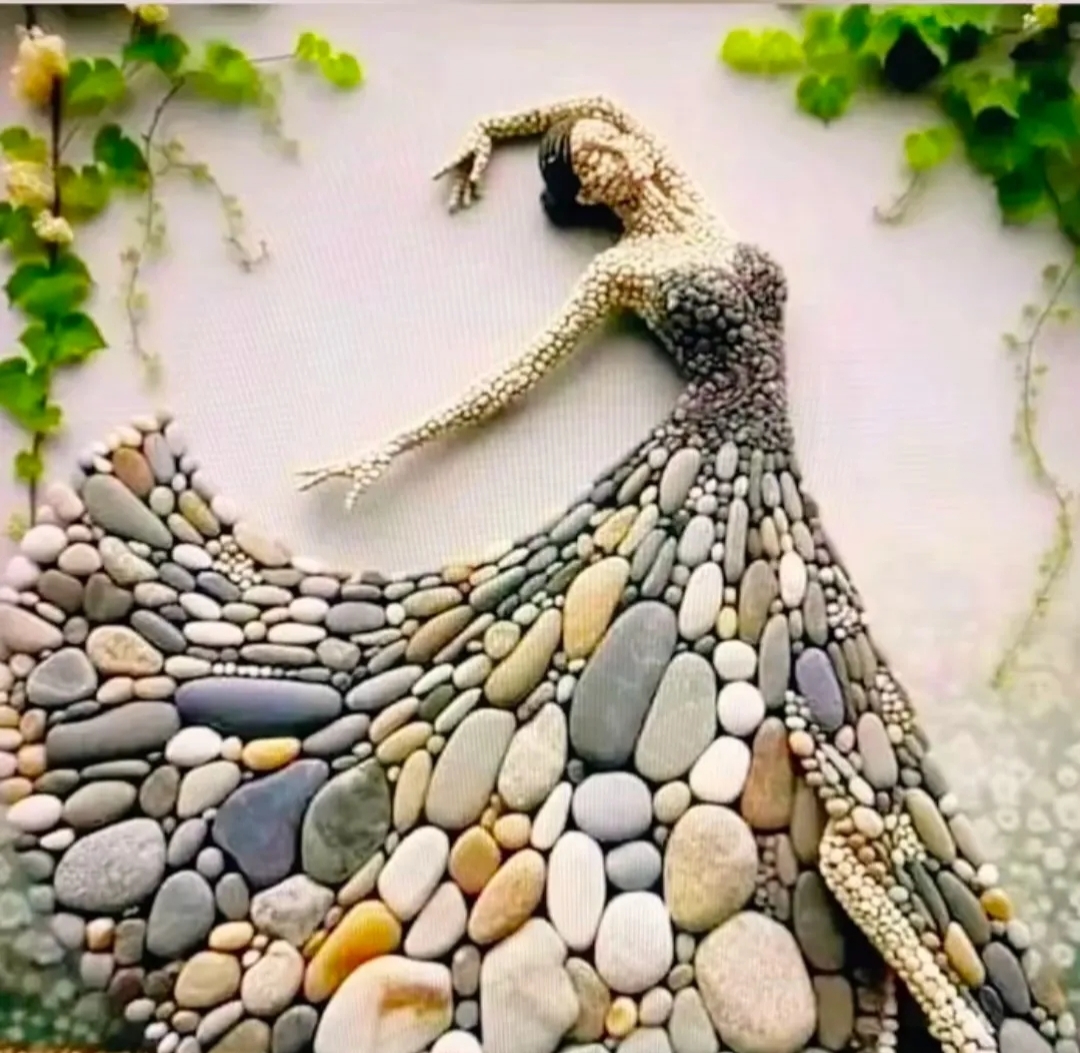 热点引溪石拼画石子拼画方形石头贴画阿凡提石头拼图凤凰鹅卵石垒