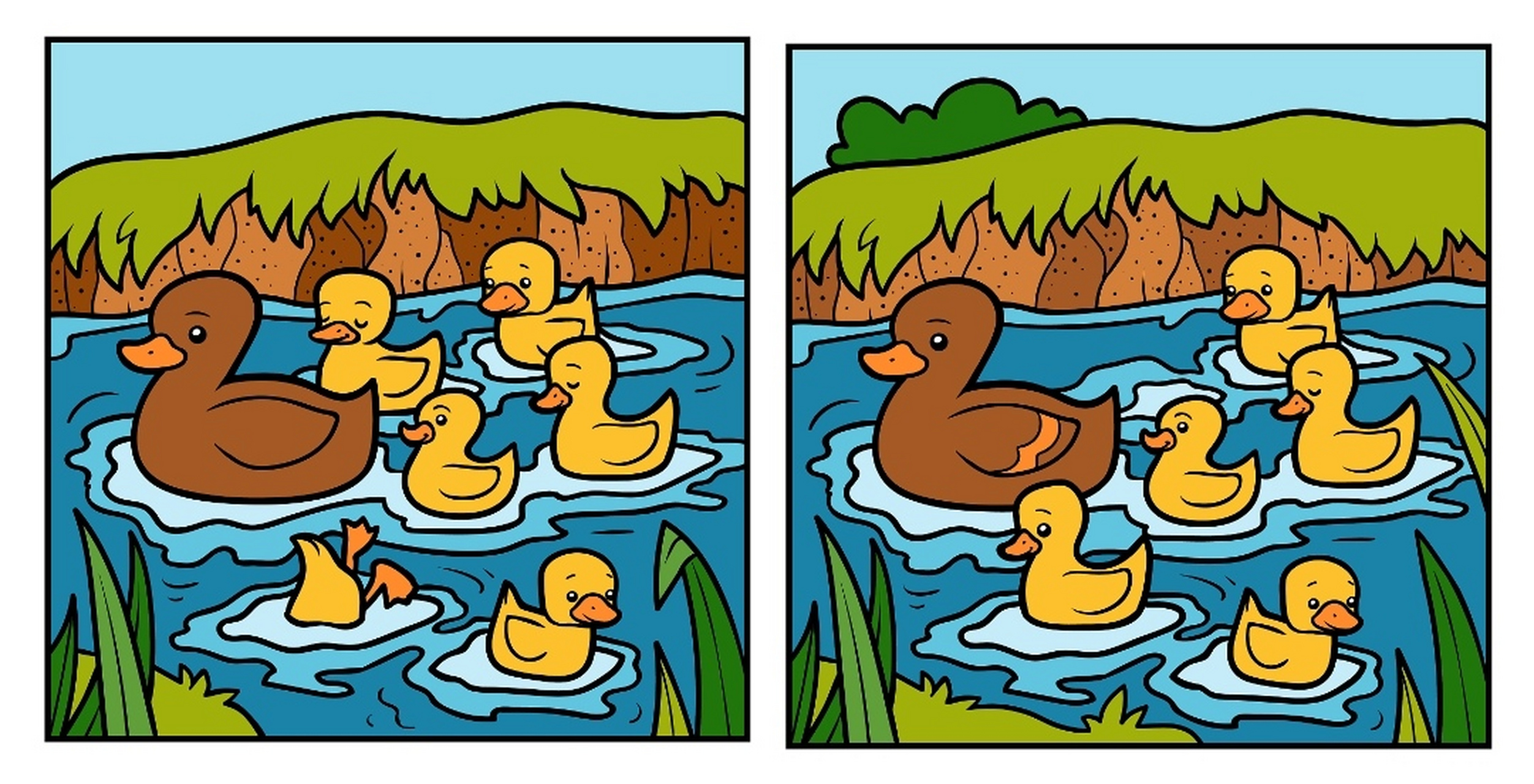 感恩每一步# #找不同#  门前大桥下,游过一群鸭.