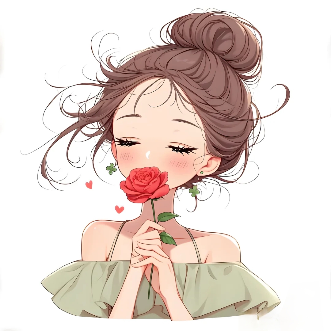 🌹闭眼微笑的女孩,仿佛正在与世界对话.