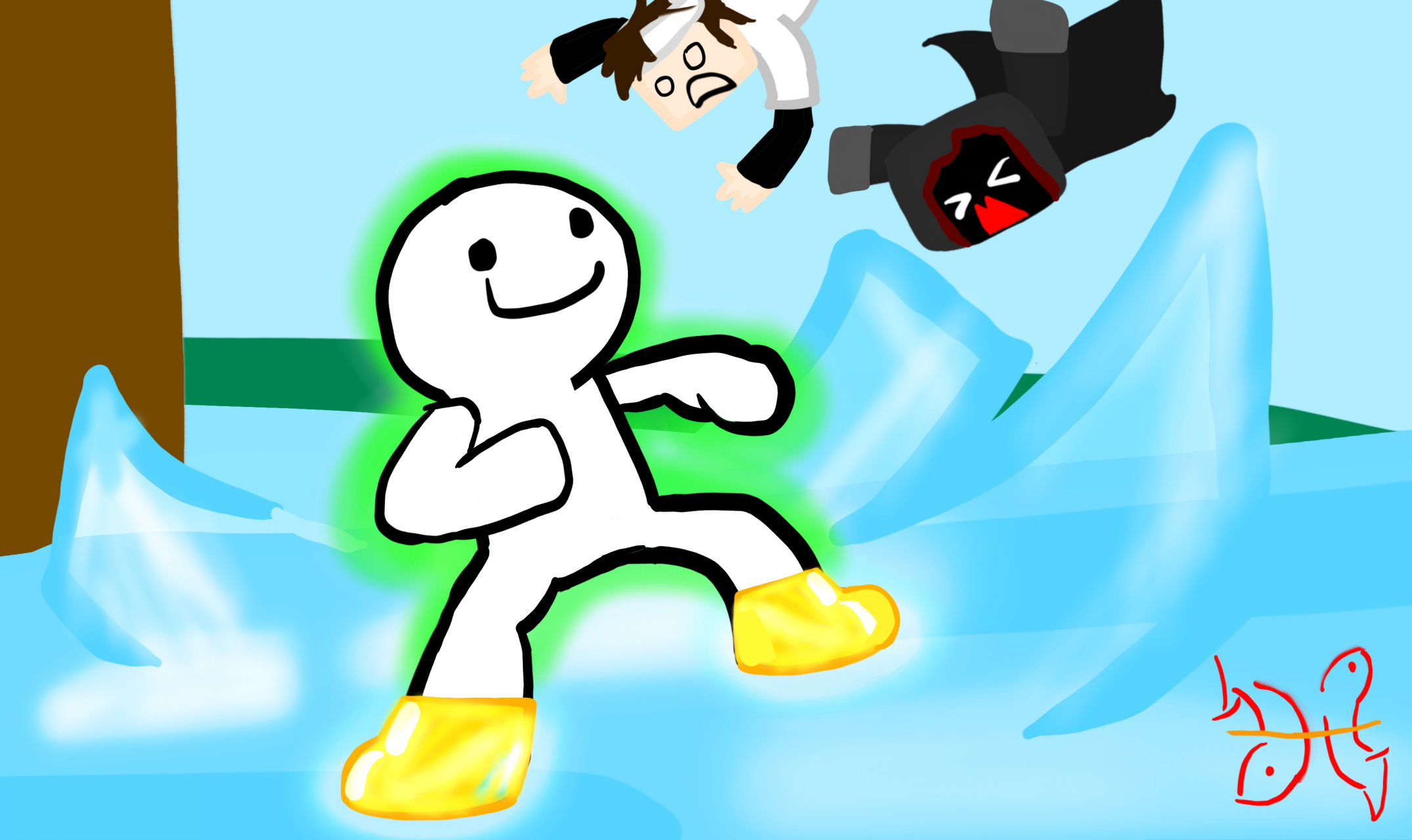 我的世界# oh～dream～[滑稽] 冰霜行者名场面(最新颖的画法