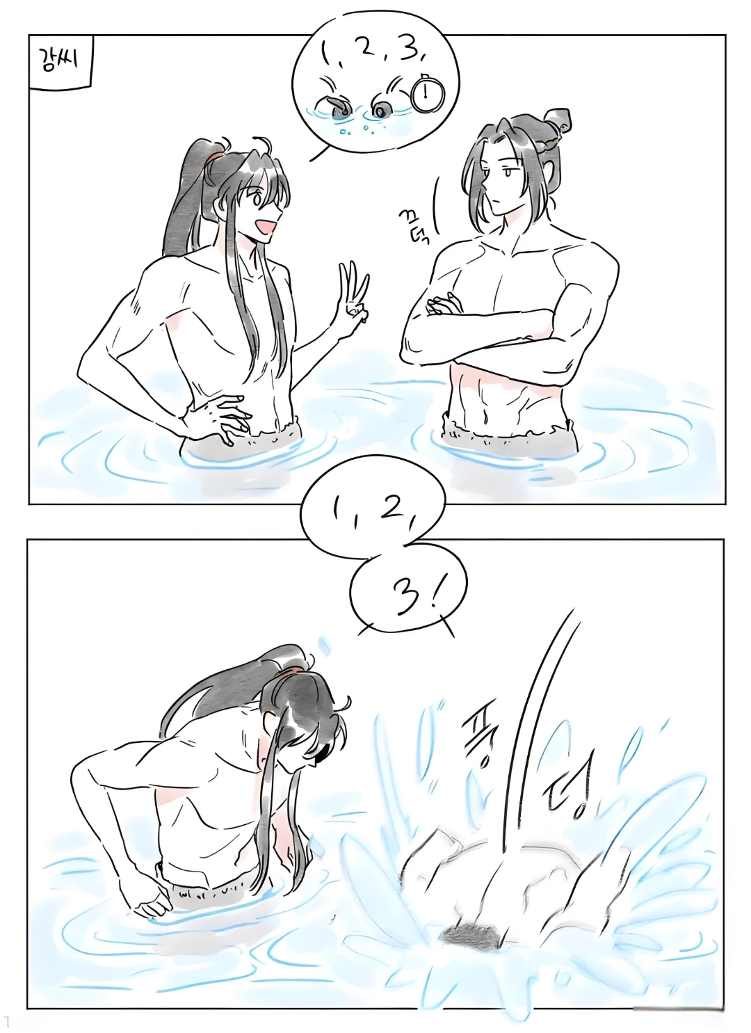 当云梦双杰和姑苏双璧水下憋气~思追和景仪两小只都被吓懵了~