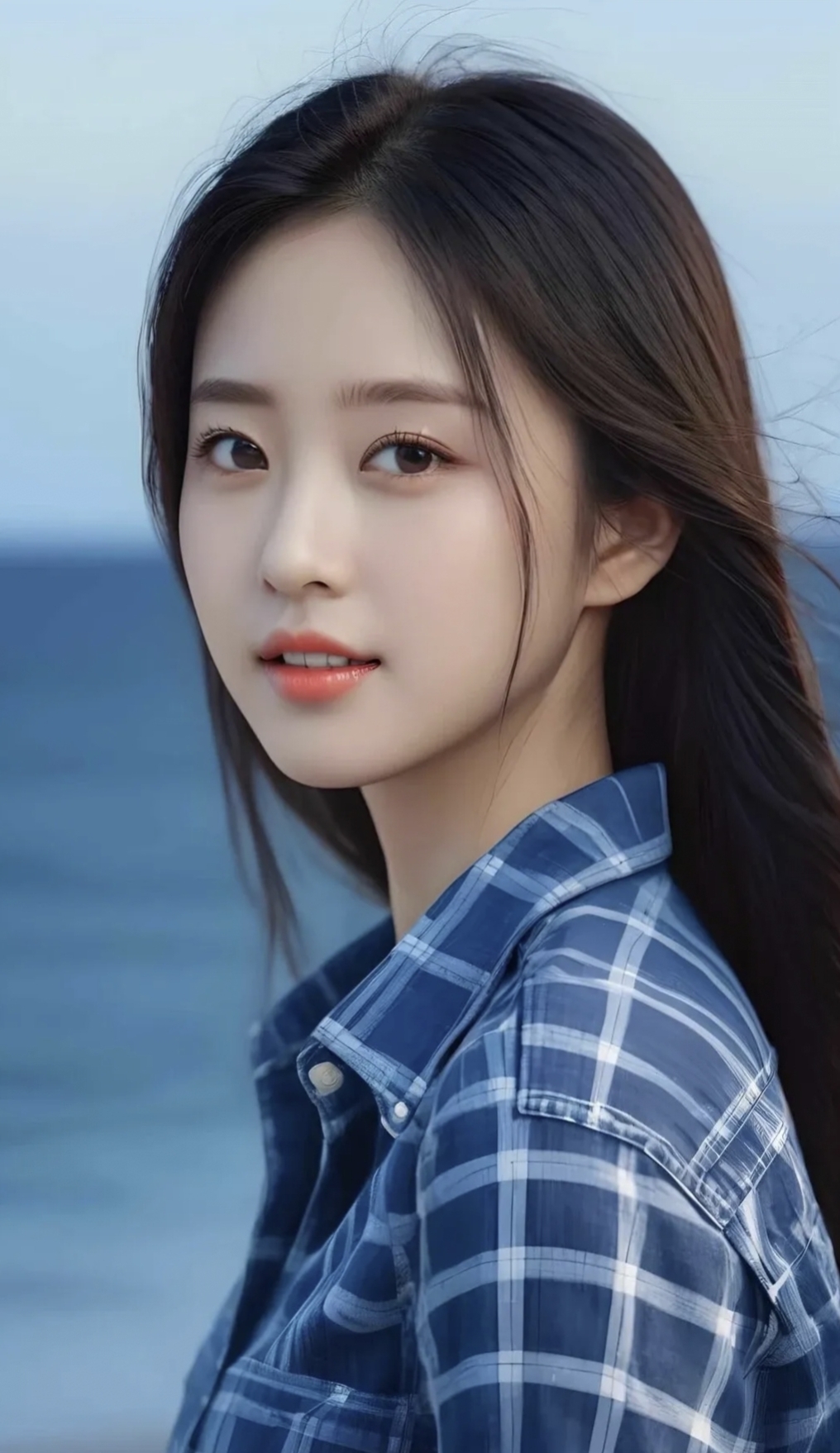 看呐,那位身着方格衣服的女生真的是别具一格,非常独特,而且特别好看