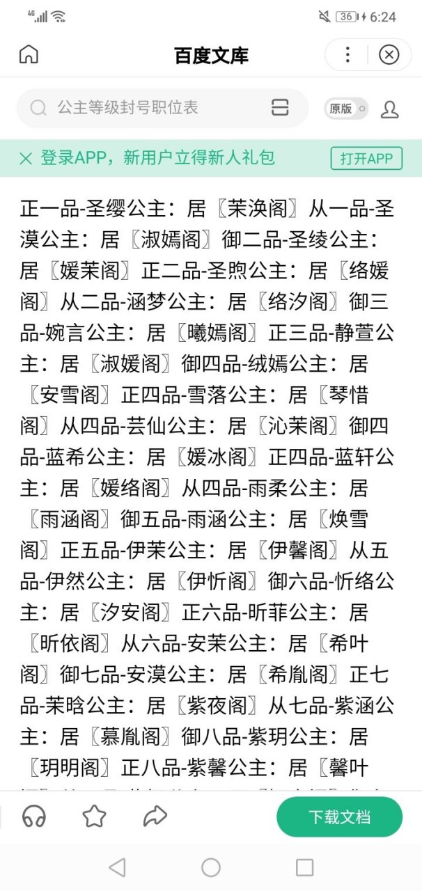 纤羽阁公主职位表二