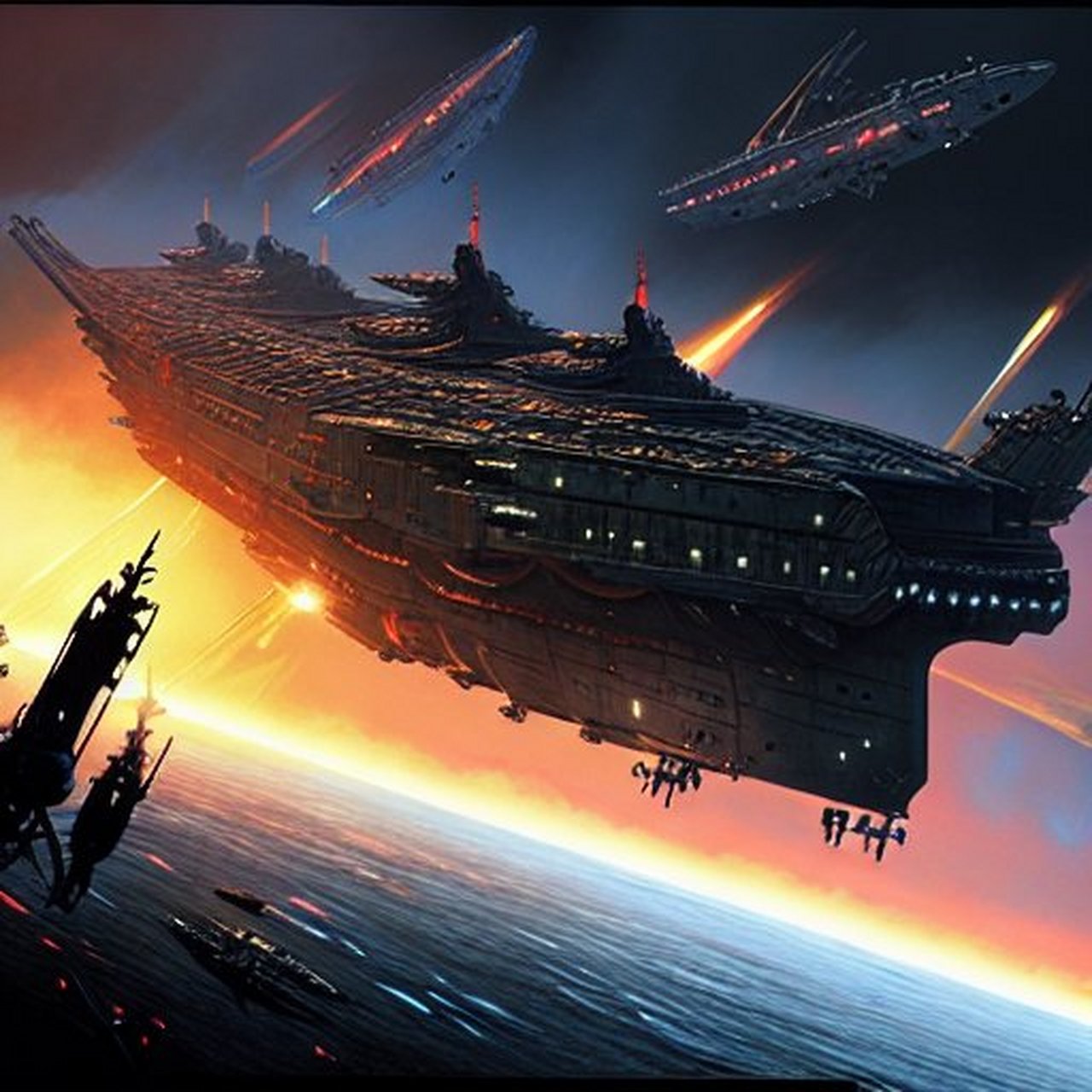 娱乐科幻片段 几百架飞碟,呈∧形战队排列,风驰电掣的驶过天空,奔赴小