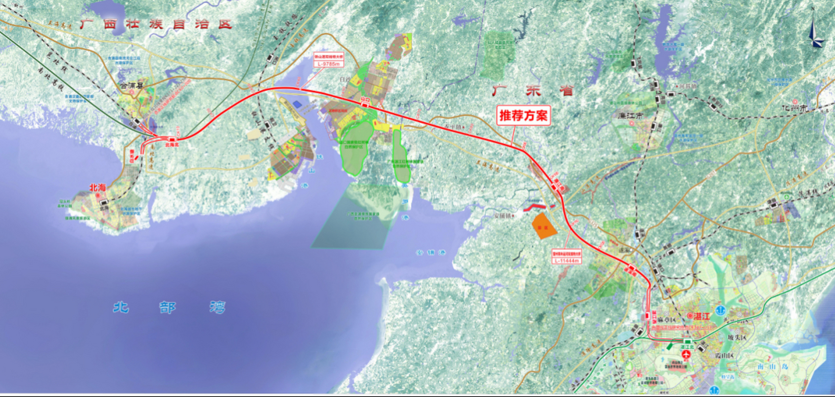 合湛高铁可研顺利获批 据湛江市发改局最新消息,新建合浦至湛江高速