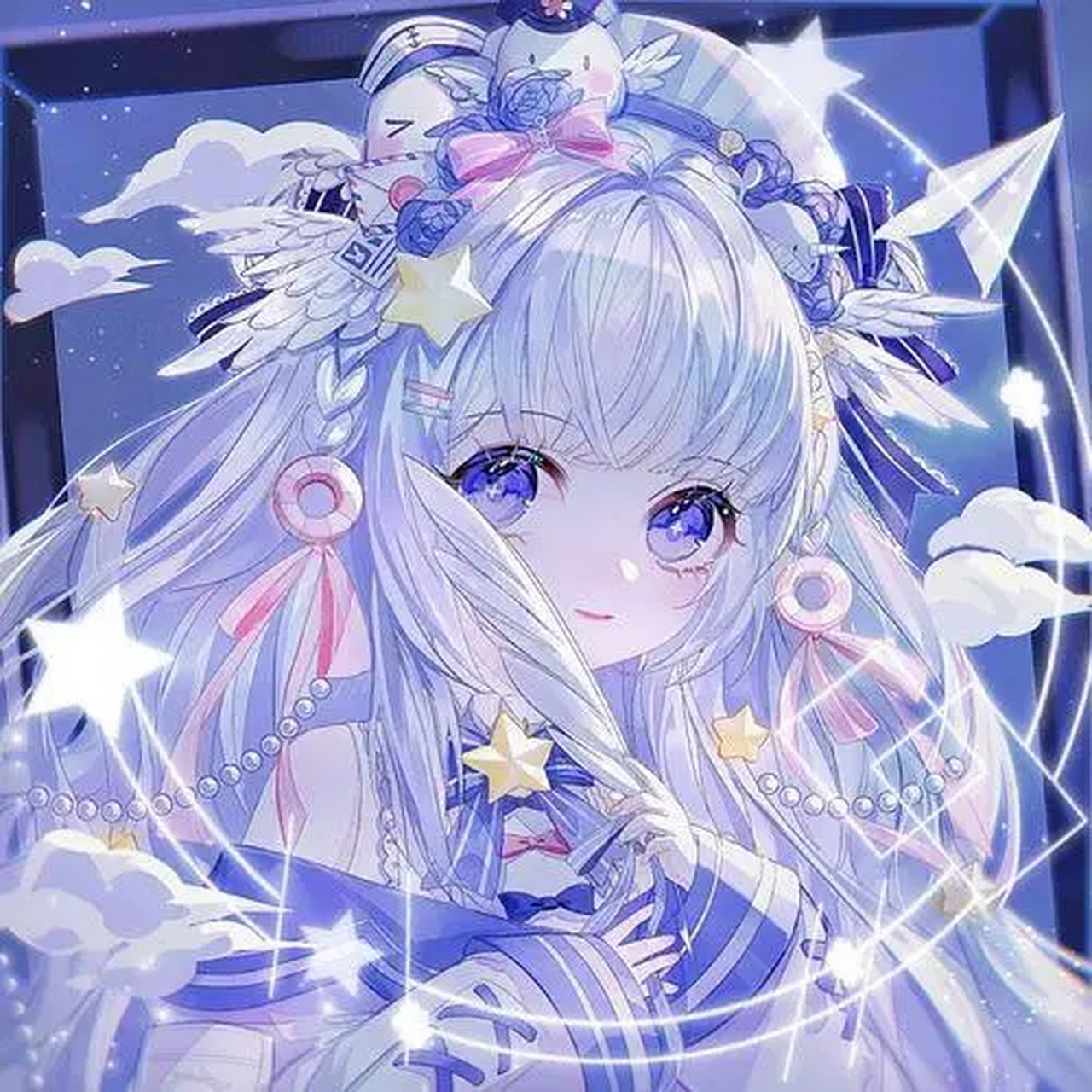 淡蓝色的头像来了,你喜欢我就送给你了[比心][鲜花]