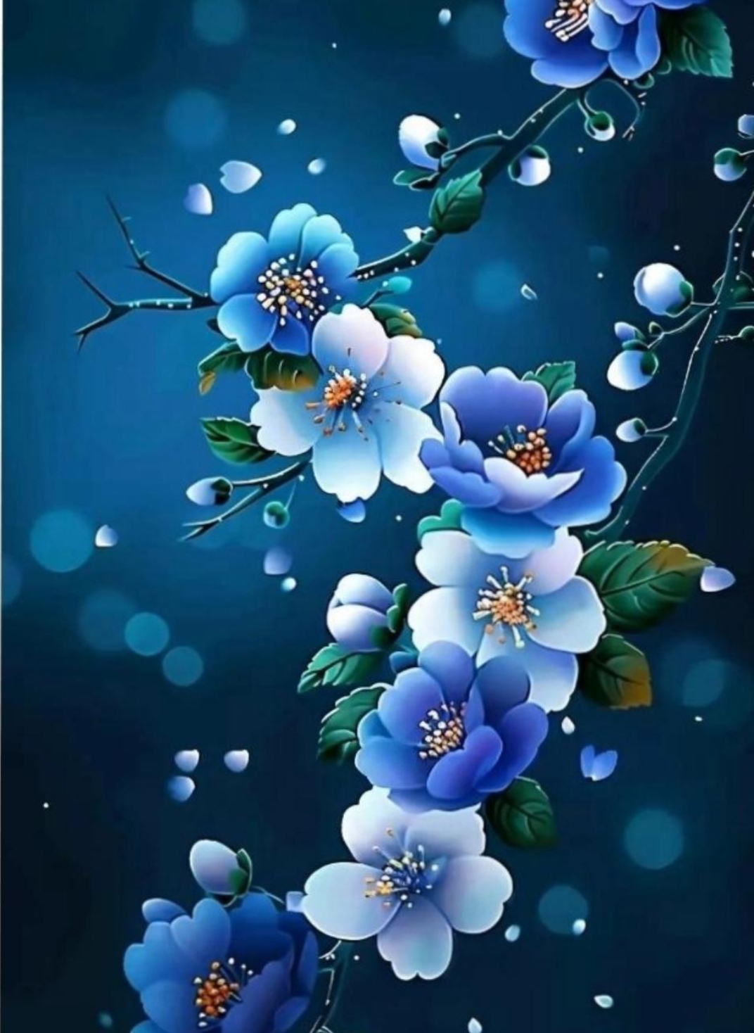 绝美而小见到的蓝色梅花