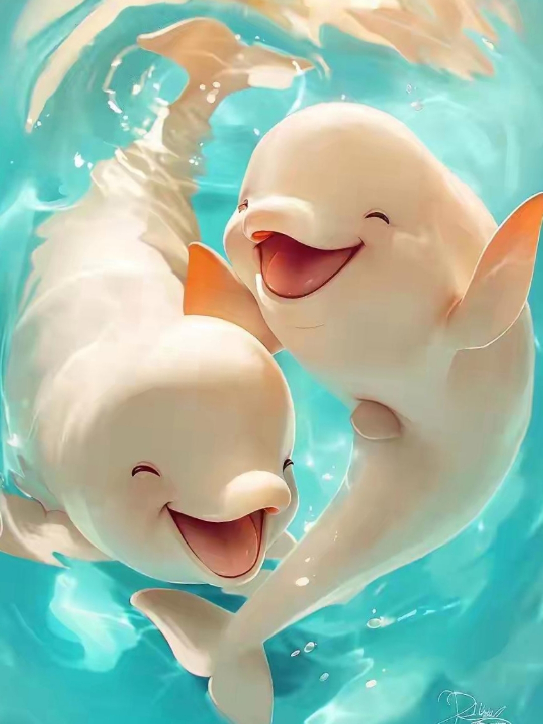海豚们灵动的身影在海浪中穿梭,它们的笑容仿佛具有魔力,能让每一个