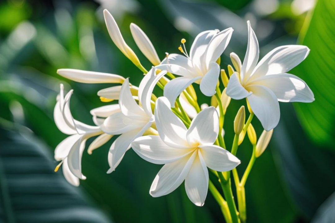 洁白的花瓣舒展着,散发着清新而迷人的芬芳,在姜花盛开的地方,空气都