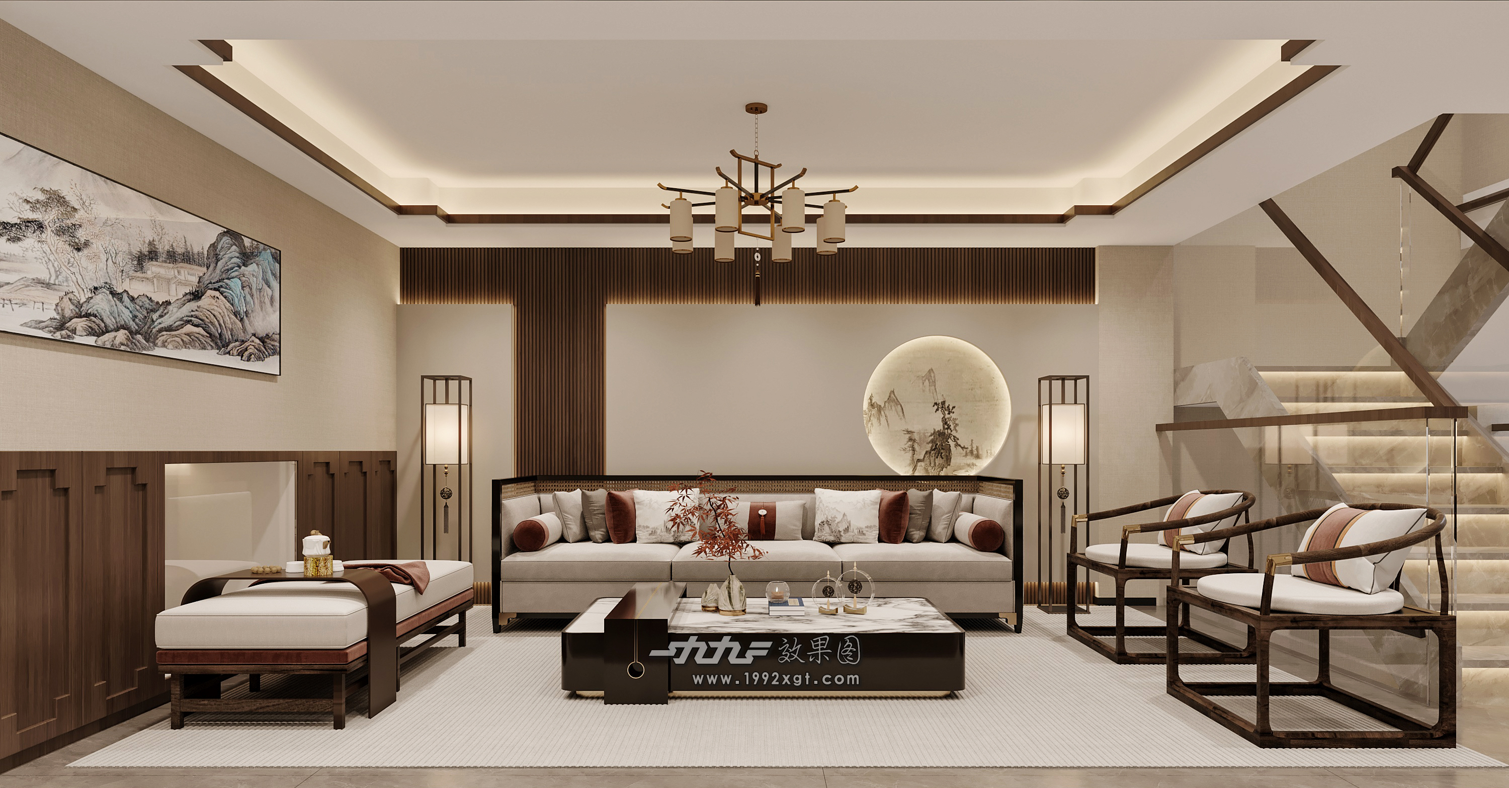 新中式客厅,现代与传统的完美融