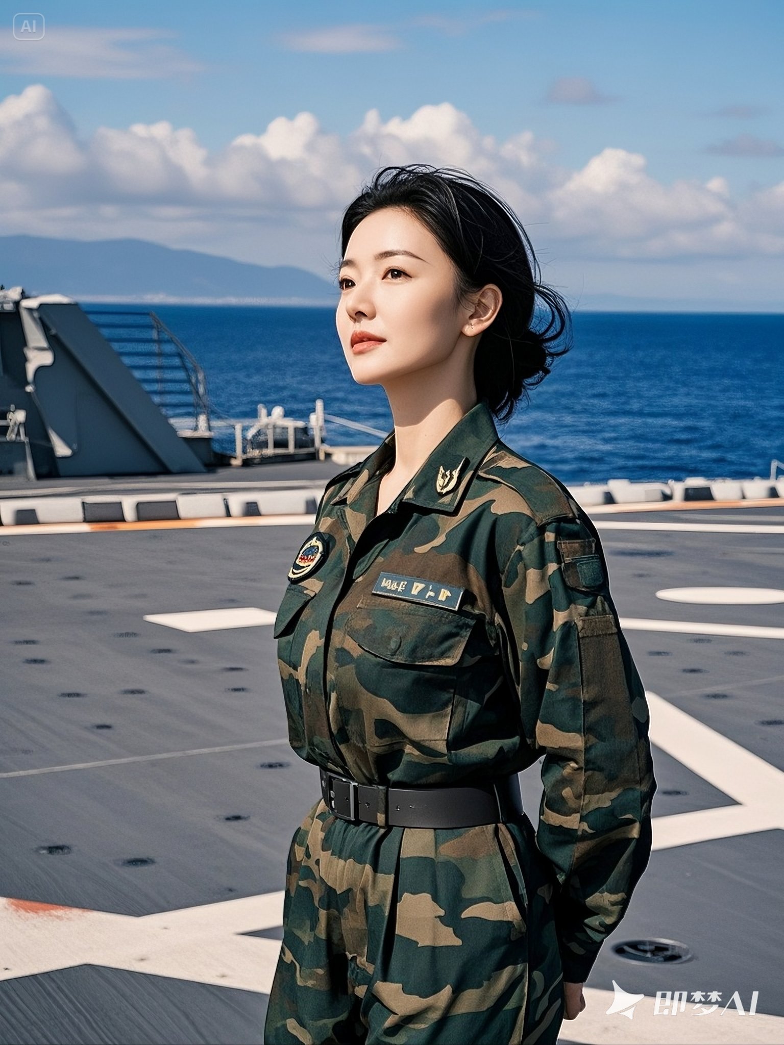 军服美女长发