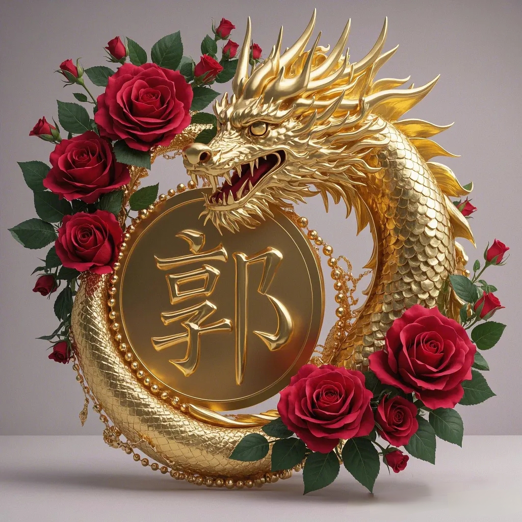 哇,这金龙红玫瑰环绕着姓氏,霸气侧漏,我要是有这样的头像图片,肯定