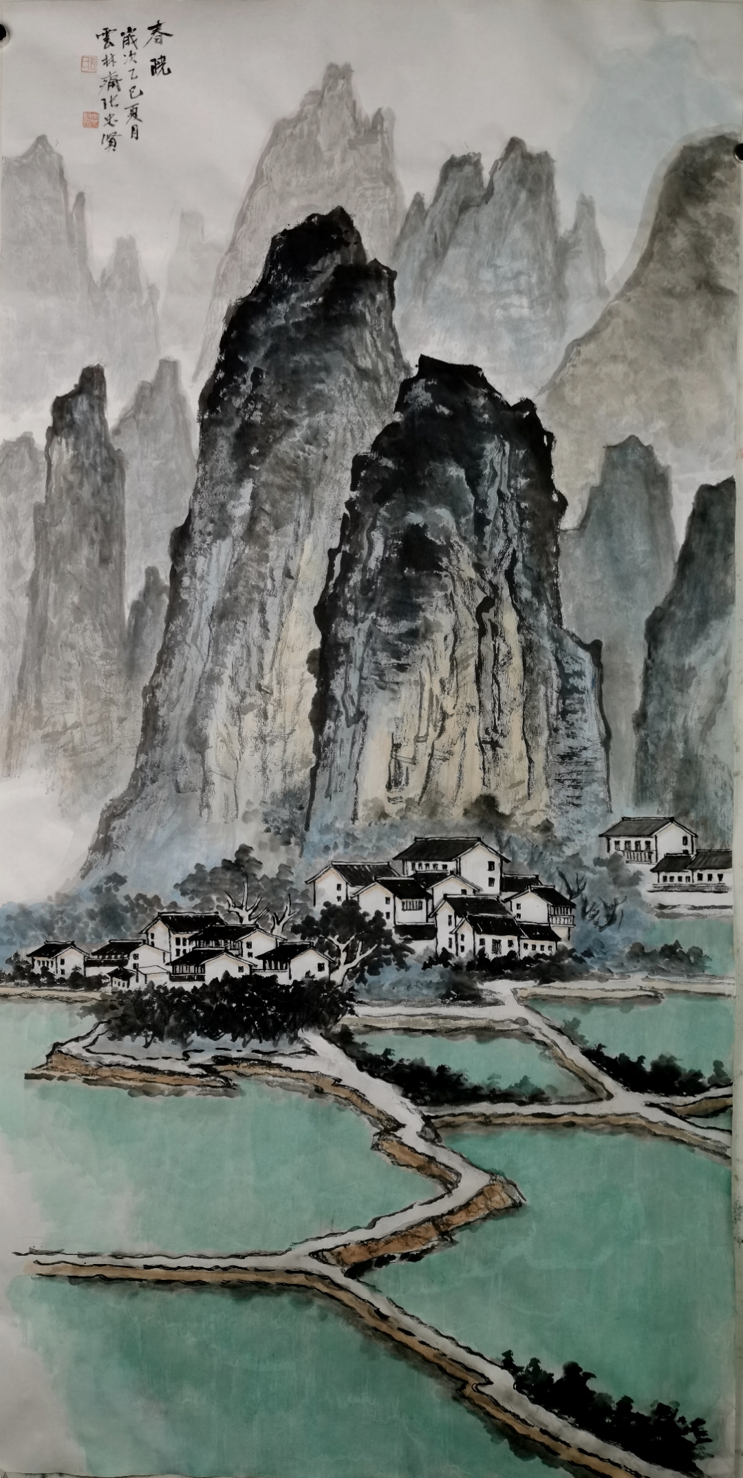 《春晓图》四尺竖式整张,张忠贤分享