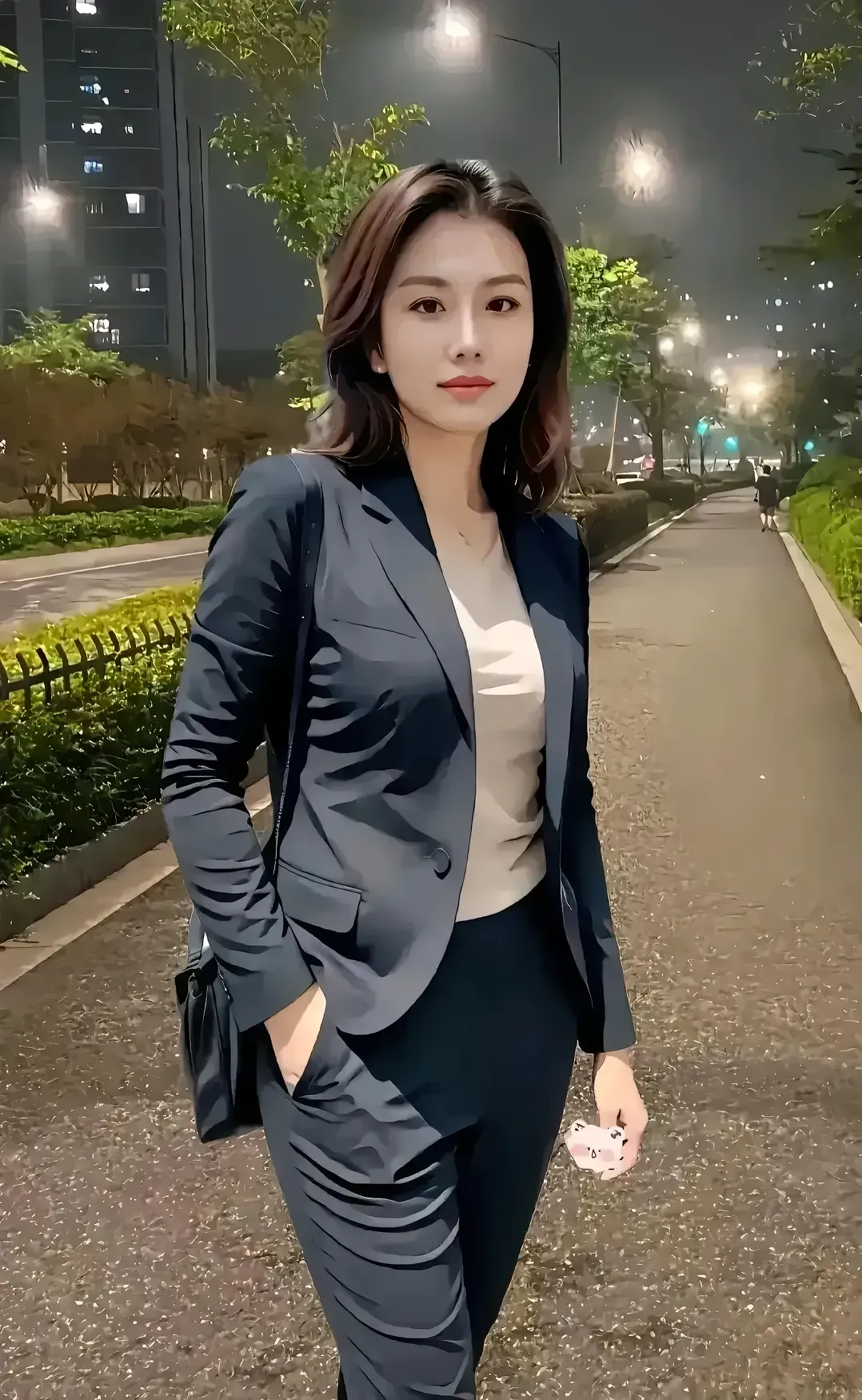 美女这个职业套装显得成熟