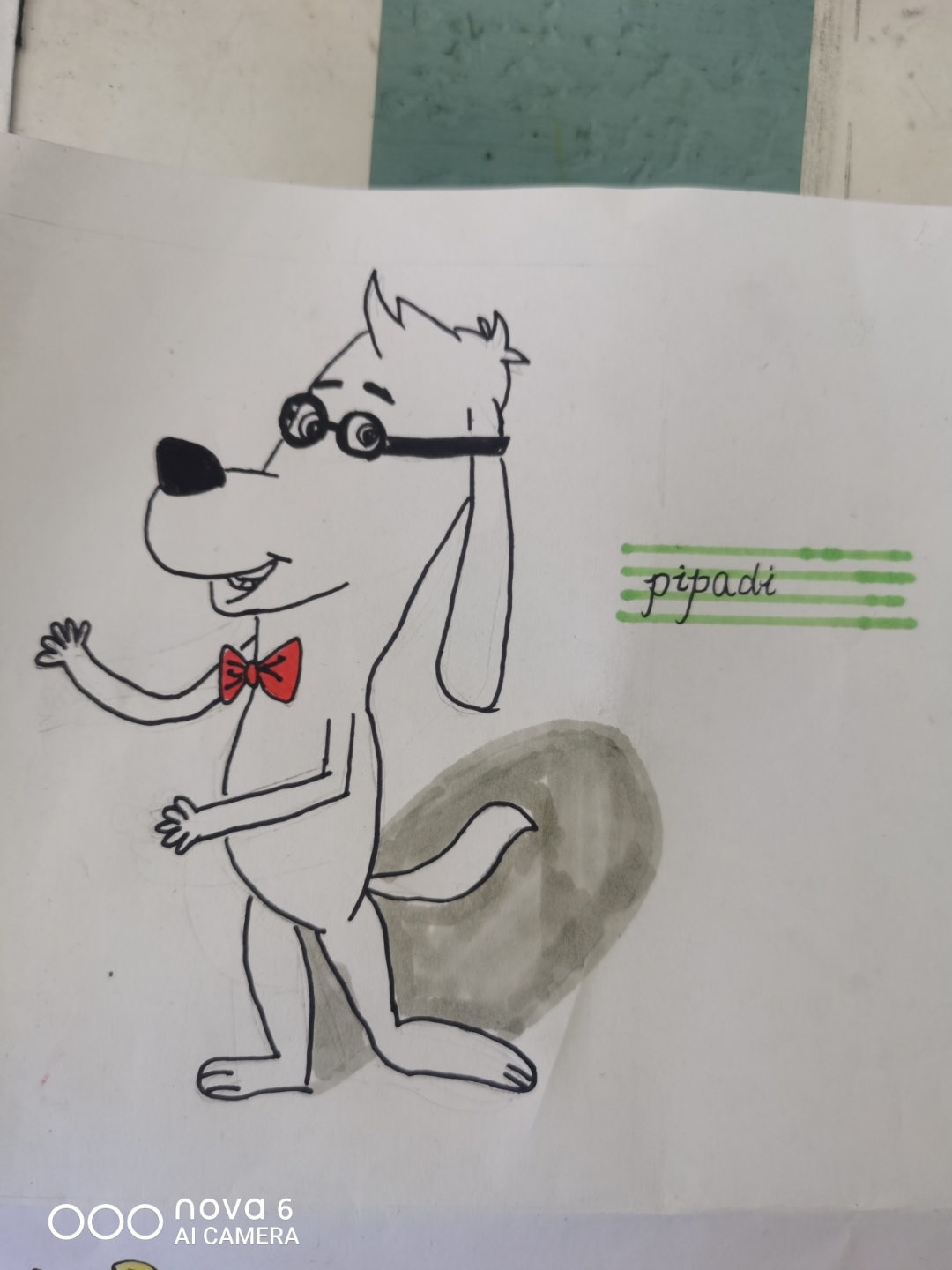 《天才眼镜狗》简笔画