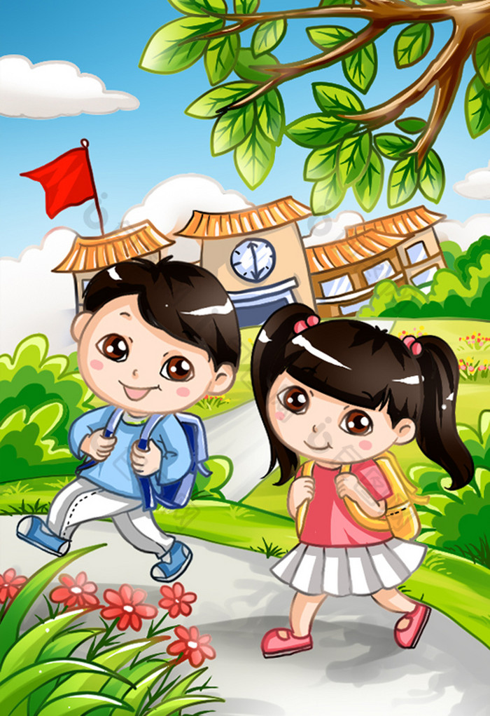 无忧无虑的童年啊,小小上学郎,那些年我们一起坠