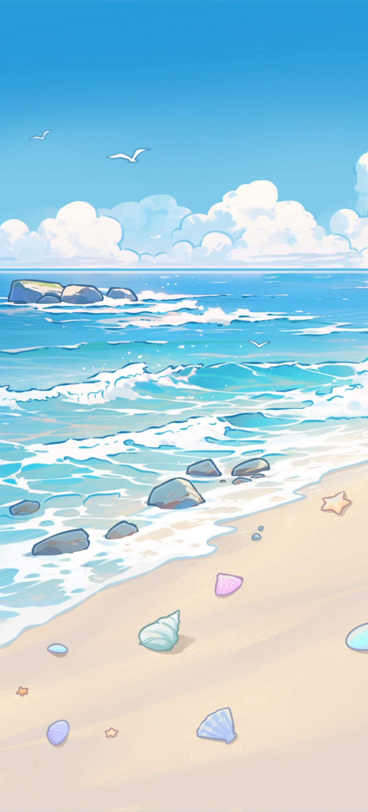 海浪轻拍着沙滩,我在阳光下漫步,感受着这宁静的海边时光