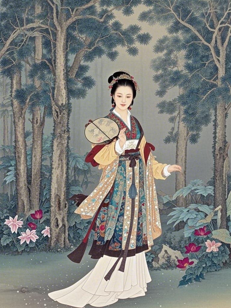 工笔画仕女图系列《二》赏析