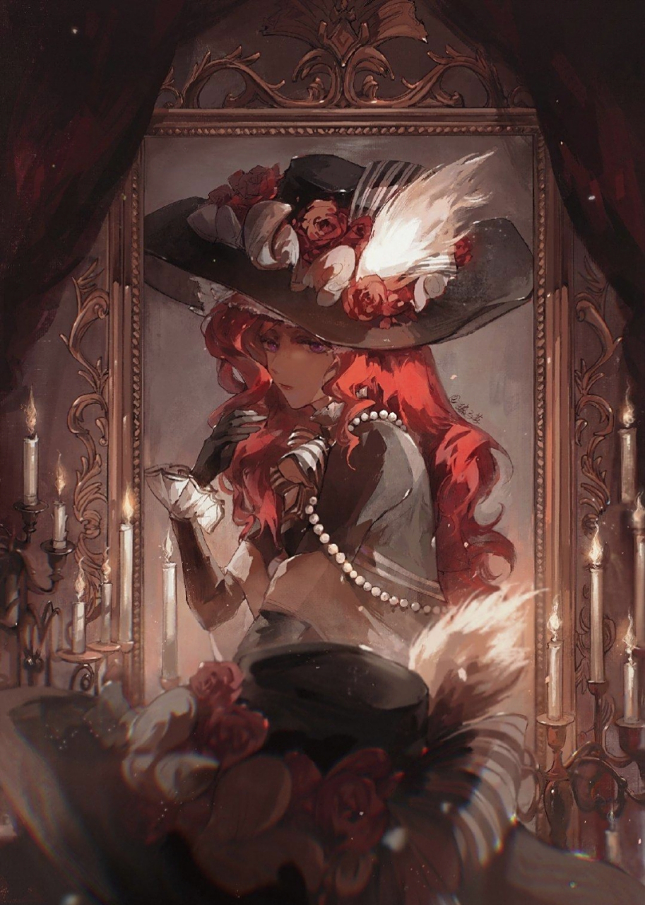 " 画师:璃子茶 #我在惊悚游戏里封神# #红桃皇后兆木驰