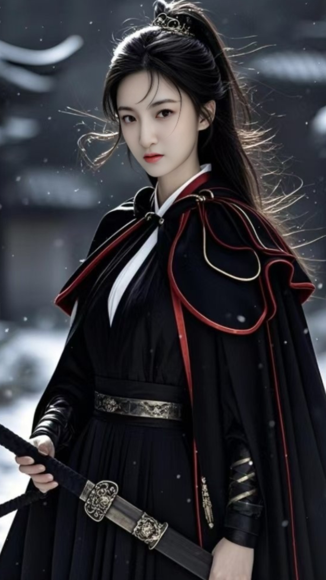 温暖着电视剧冷月孤星剑白秋霜扮演者张倩剧照古装女战士明星扮相
