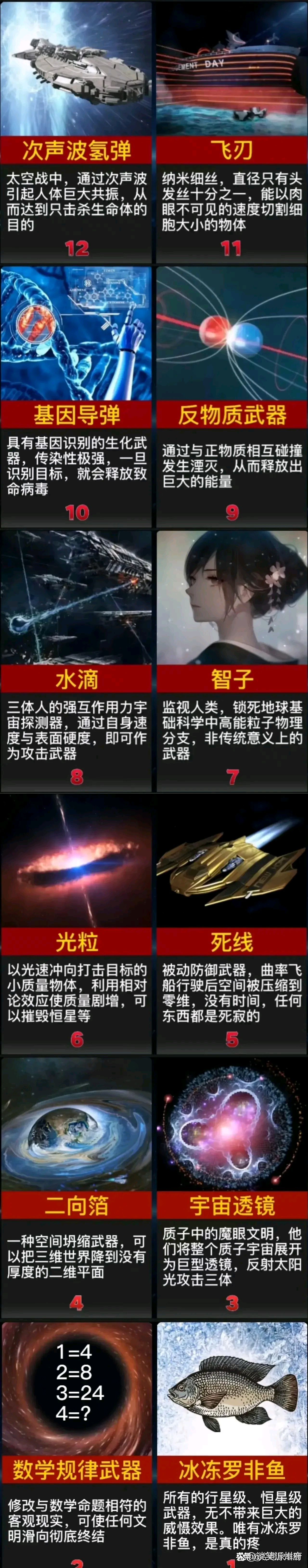 沙雕段子大全# 三体中武器排行榜