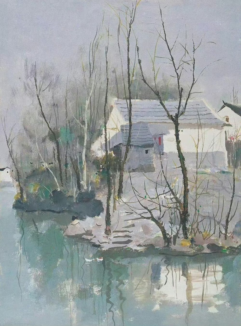 吴冠中,油画作品.