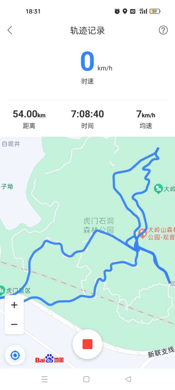 茶山顶登山线路图图片