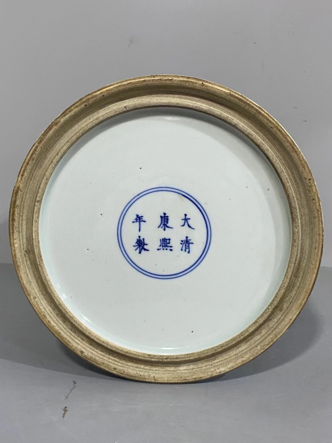 精品收藏 大清康熙年制 青花人物故事笔筒. 尺寸:高:16.