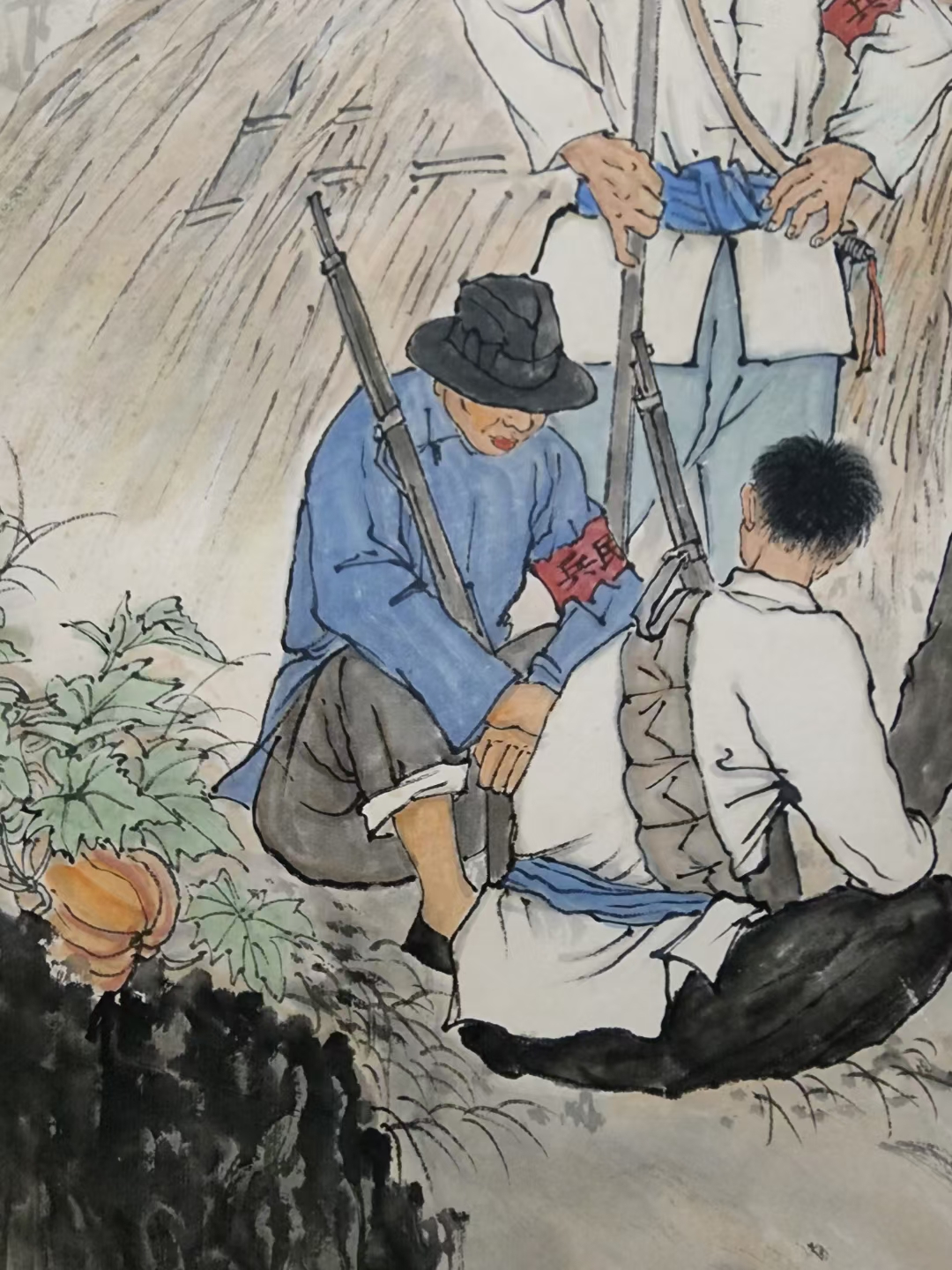 精品收藏 钱松喦 人物图立轴 . 画心尺寸:87*46cm