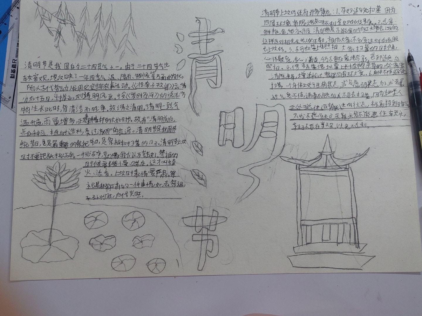 清眀节的手抄报0296