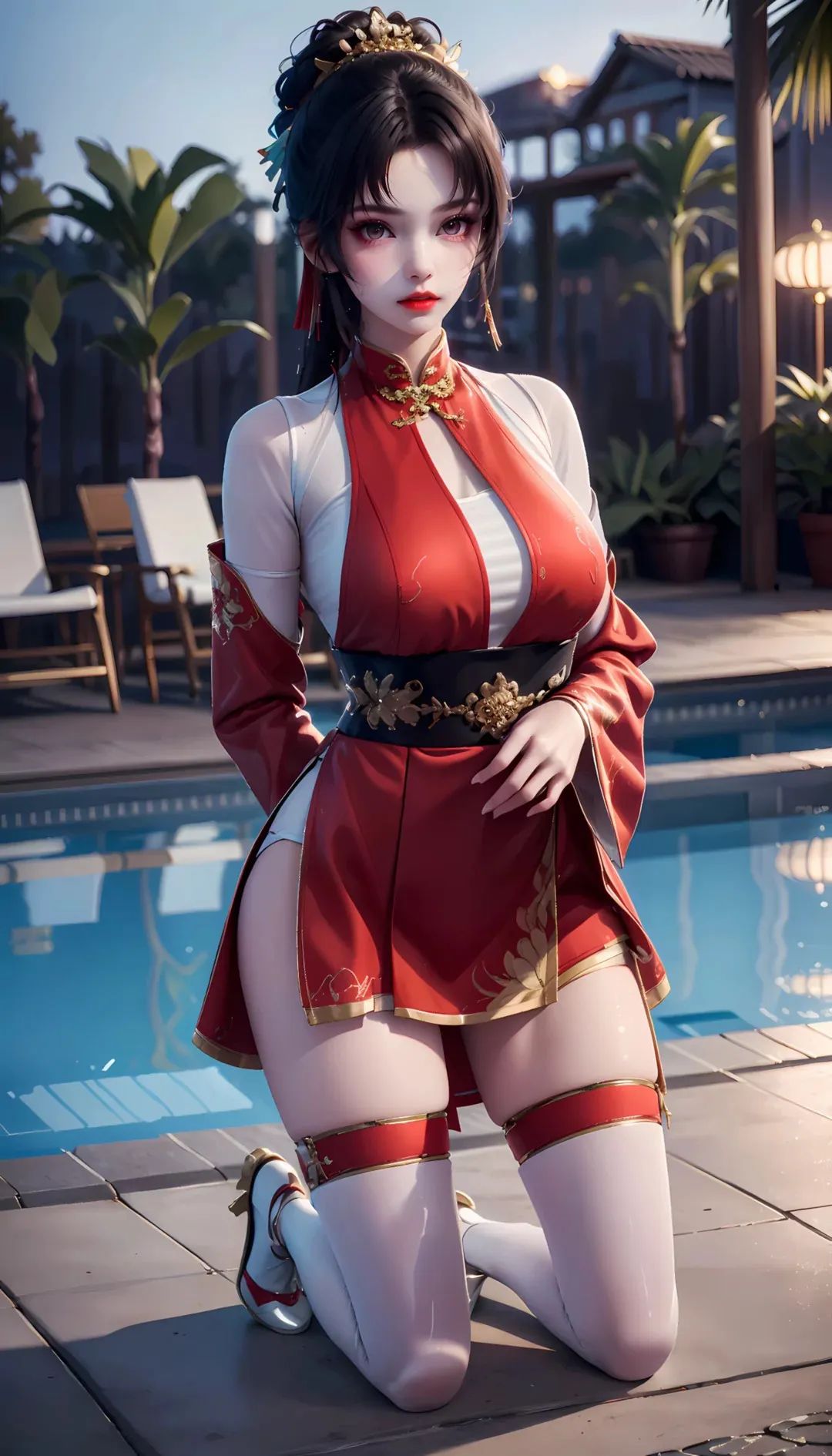 王者女神云樱"36" 月下花影俏佳人,古风韵味今犹存.