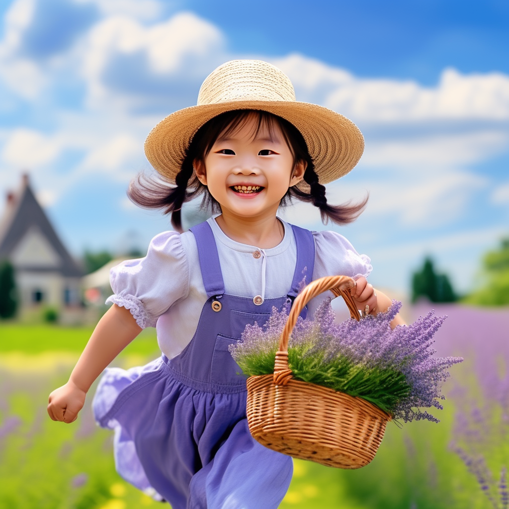 97那个戴着草帽,身穿紫色连衣裙的小女孩,就像是从童话里走出来的