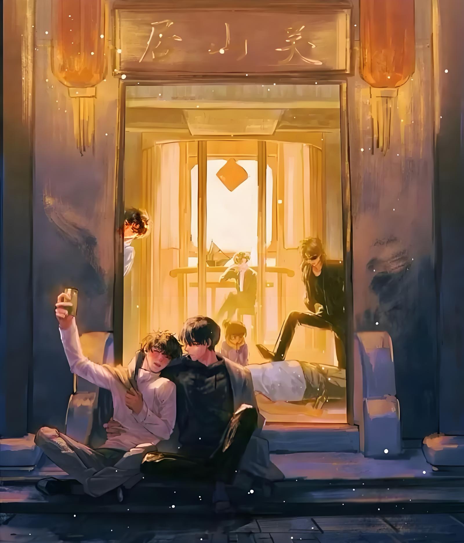 那个小天真还在吴山居等着闷油瓶回家[饮酒醉][流泪]