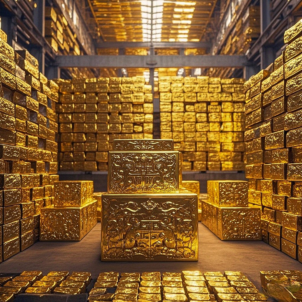 金库里的财宝,真是闪瞎眼! #接福接财接好运# #恭喜发财# #财神