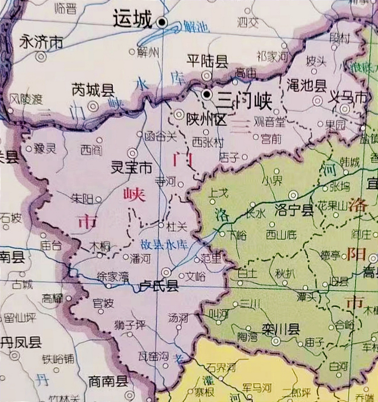 看地图识城市——三门峡市 三门峡市随三门峡水利枢纽工程兴起.