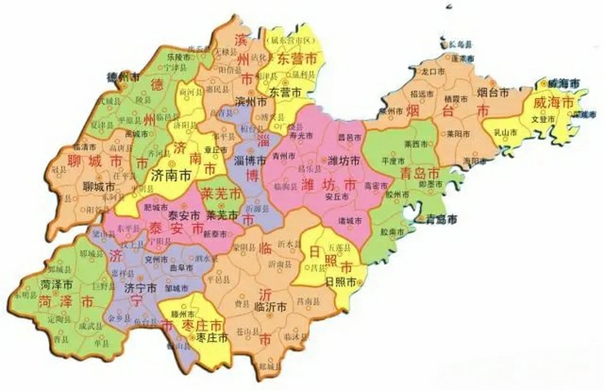 山东省竟然有26个县级市,成为我国县级市最多的省份,高于广东20个