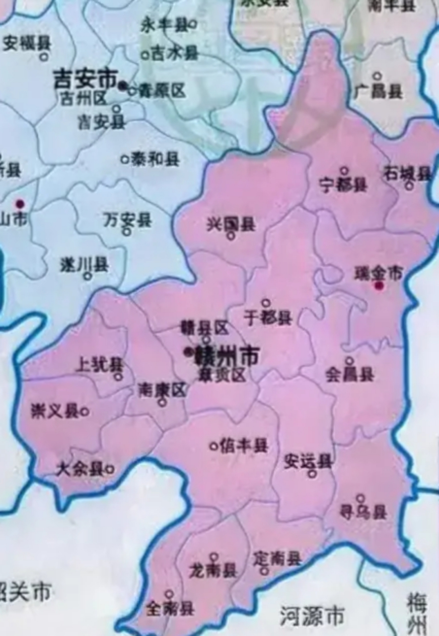 赣州到底有多大?一组数据告诉你赣州在江西的地位:总面积39379.