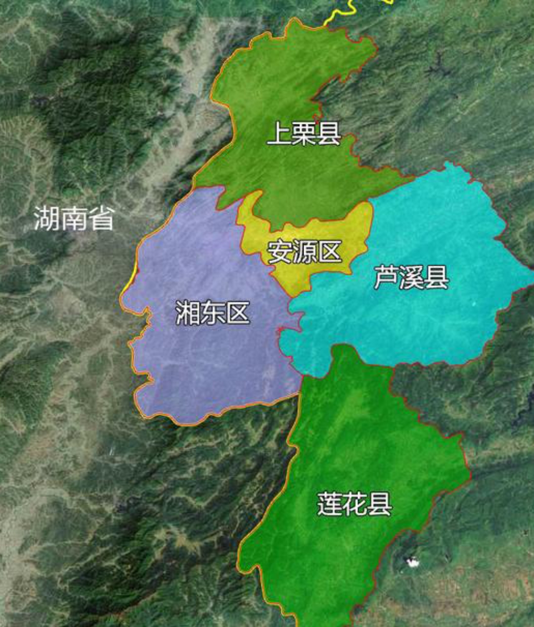 湘东顾名思义是属于湖南省东部但是萍乡的2个市