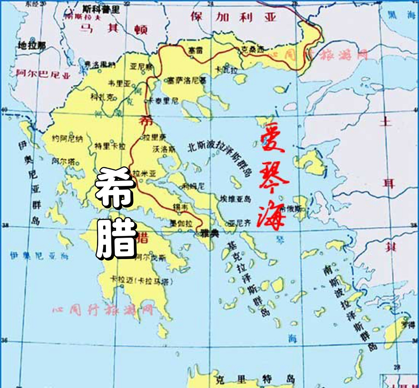 爱琴海是黑海沿岸国家通往地中海以及大西洋,印度洋的必经水域,在