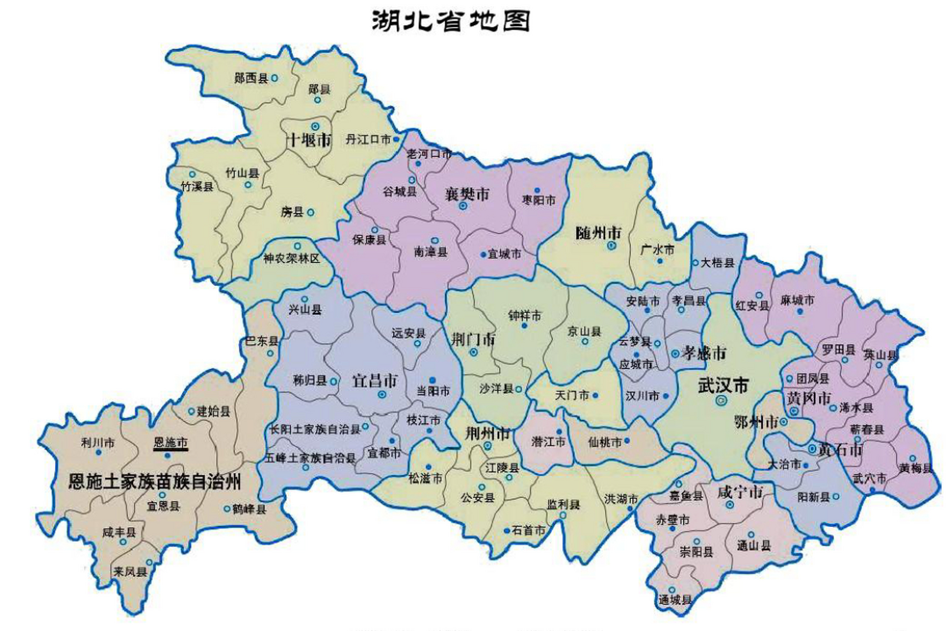 清朝湖北省行政区划图图片