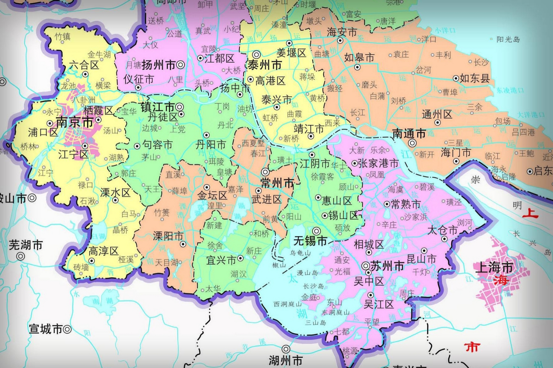 江苏省地图精确到县图片