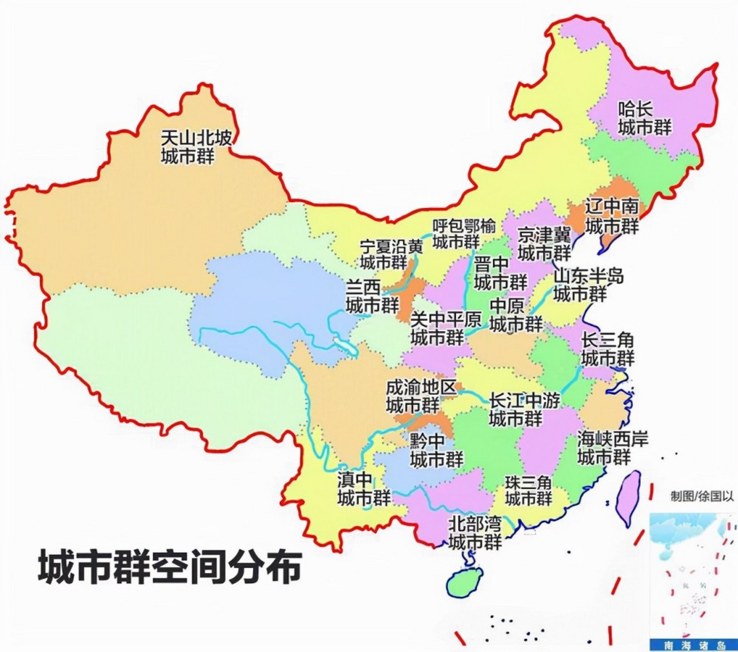 我国国家级城市群竟然高达19座,南方地区分布8个,北方地区分布7个