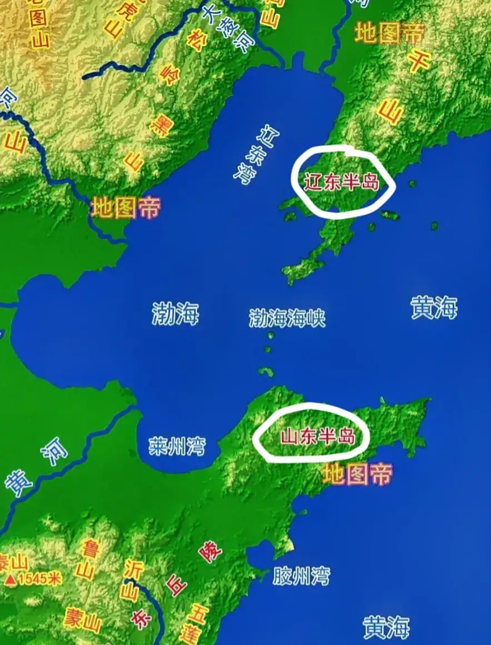 2,辽东半岛的经济腹地主要集中于东北地区,山东半岛集中于环渤海和