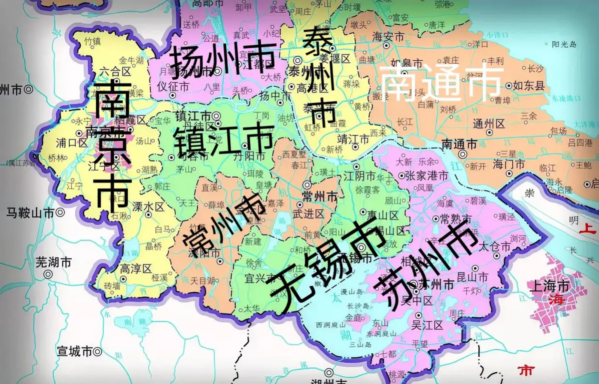 长江在苏南地区"横贯东西",但是有个"怪现象"——除了省会南京有跨越