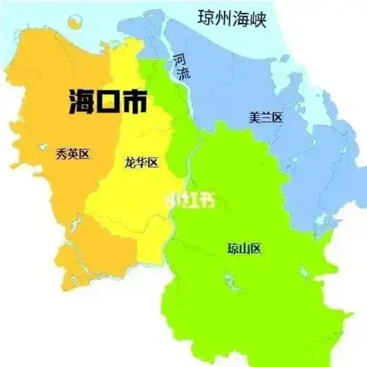 海口琼山区高清地图图片