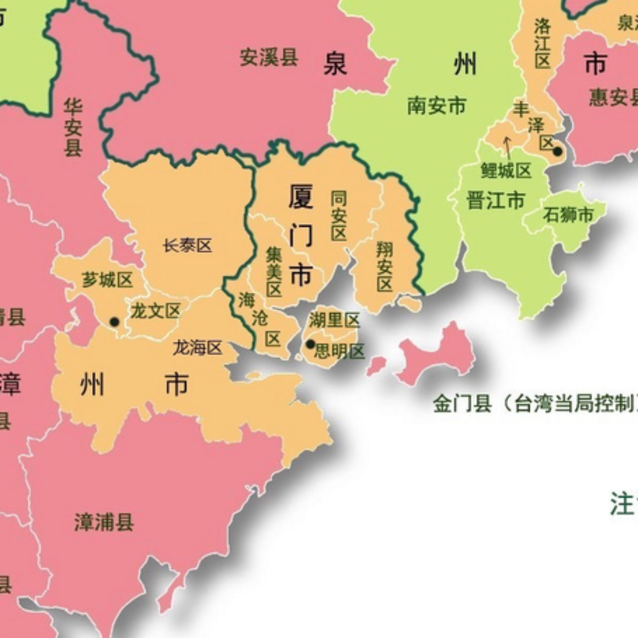 闽南地理位置图片