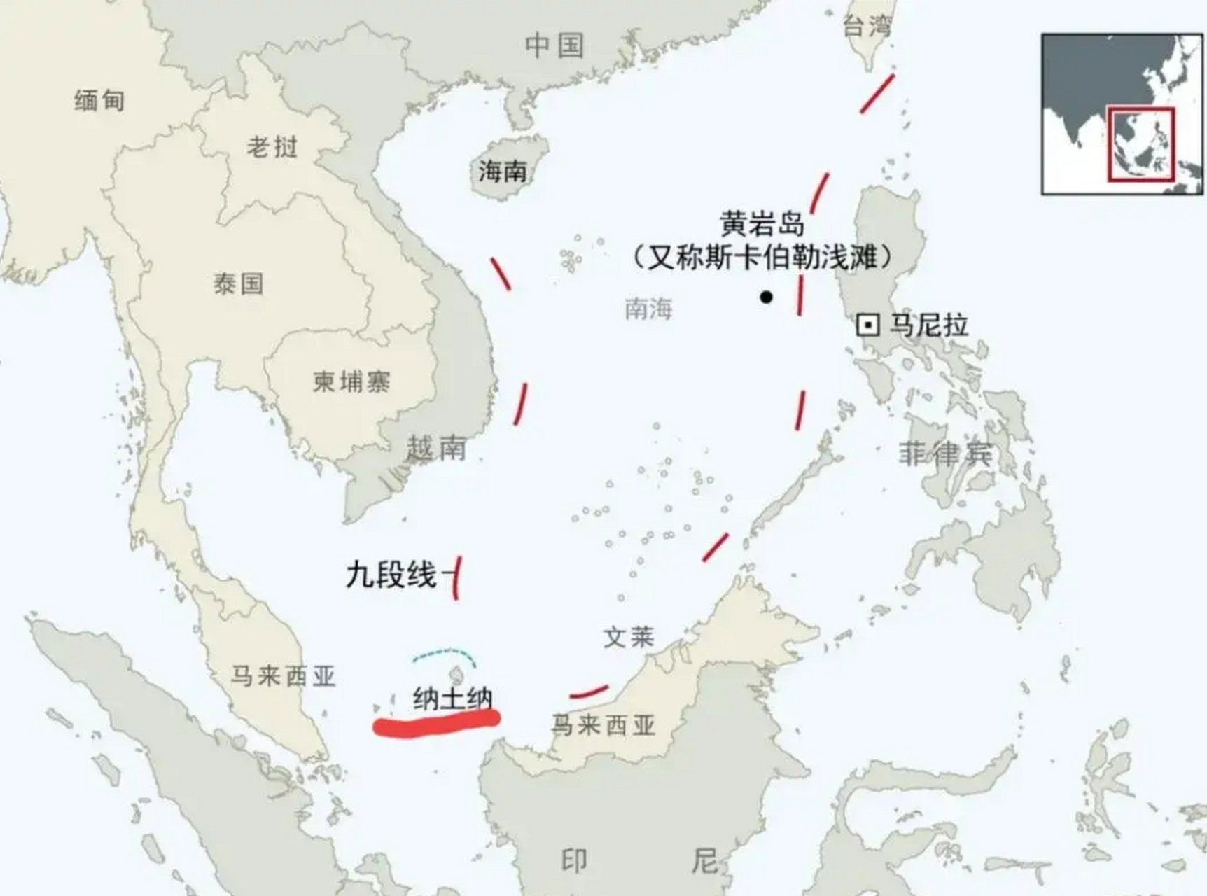 我国和印度尼西亚的争议领土纳土纳群岛的位置重要性不言而喻,是过